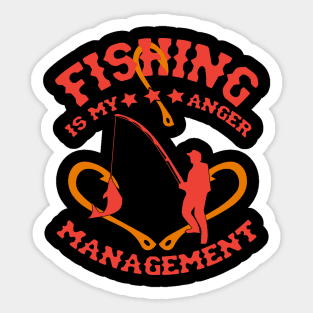 Fishing is MY Anger Management Sticker